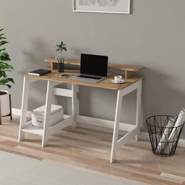 Hanah Home Escritorio de Estudio Blanco y Roble